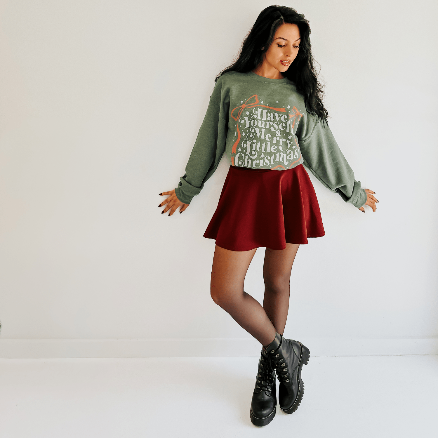 Merry Little Christmas Bows Sweatshirt