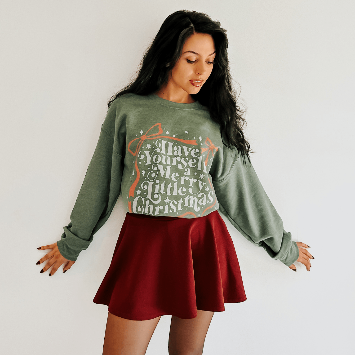 Merry Little Christmas Bows Sweatshirt