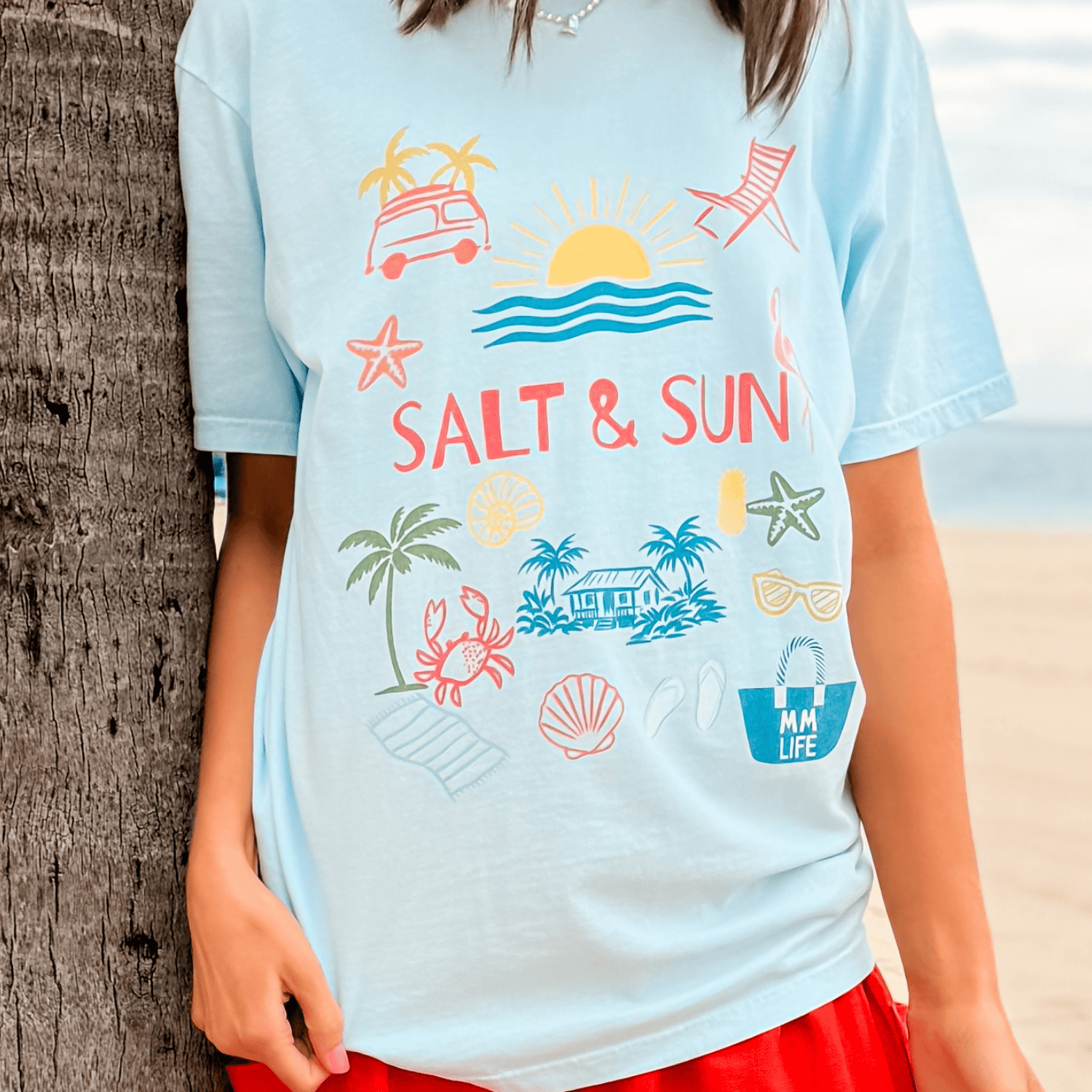 model wearing Salt & Sun Tee