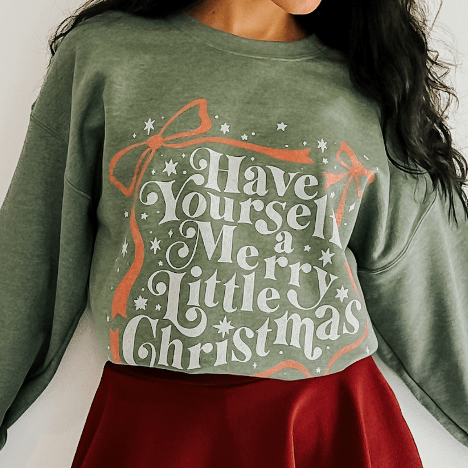 Merry Little Christmas Bows Sweatshirt