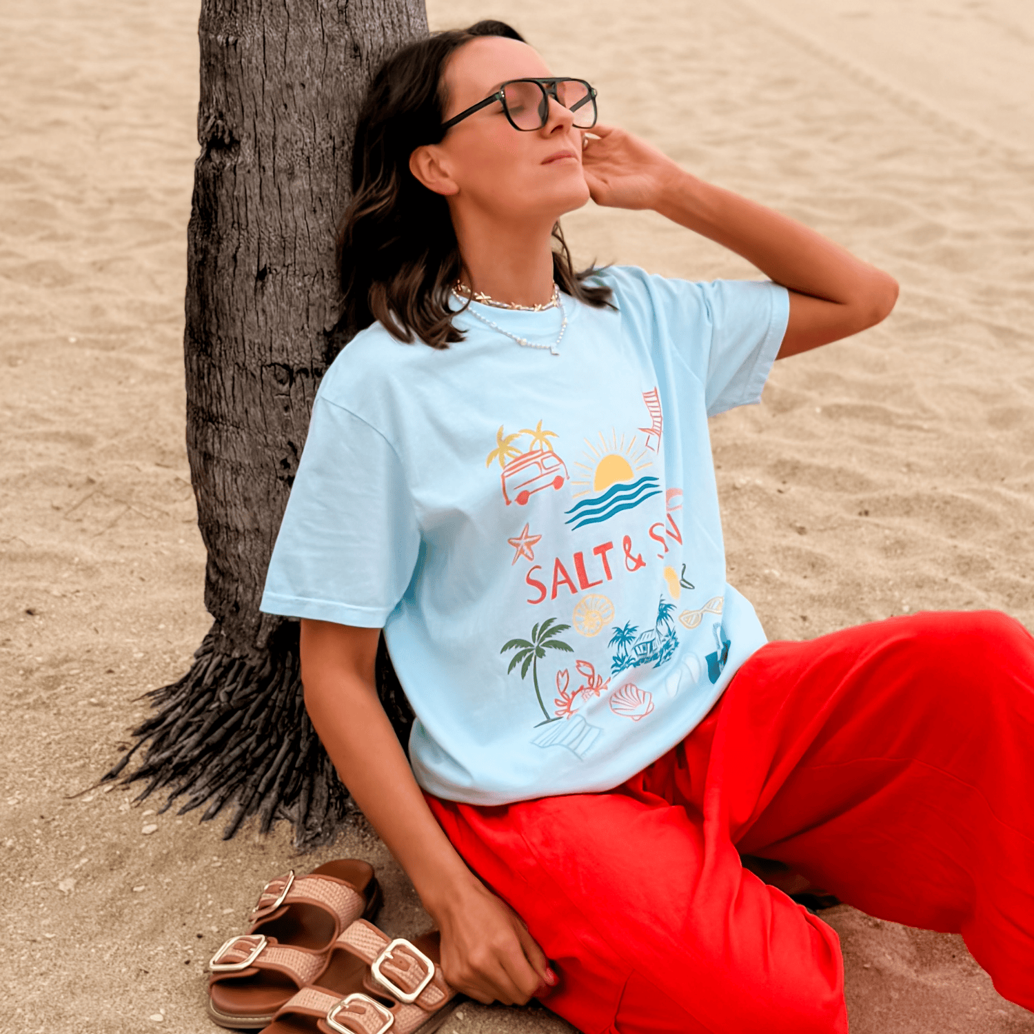 model wearing Salt & Sun Tee