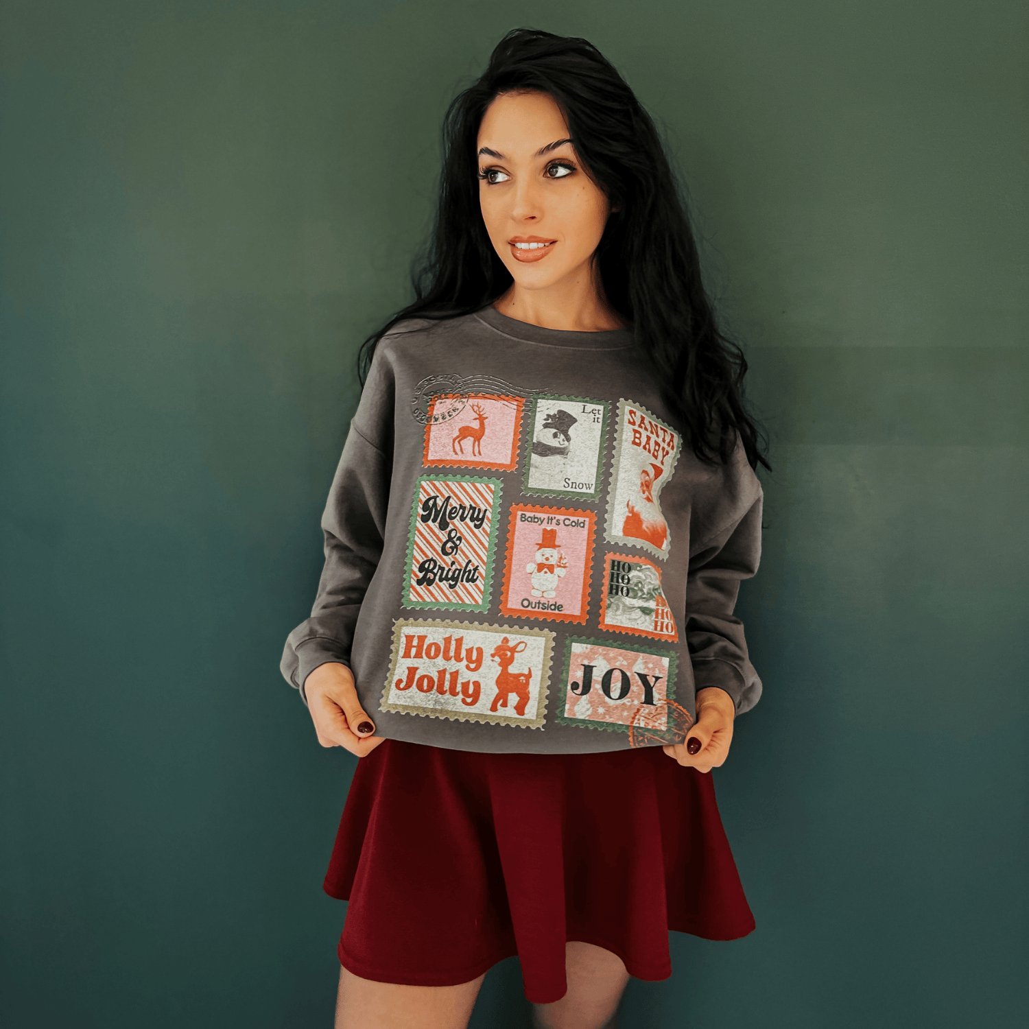Santa's Stamp Collection Sweatshirt