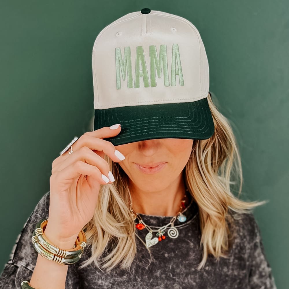 Bold Mama Trucker Hat - Green - Natural Green