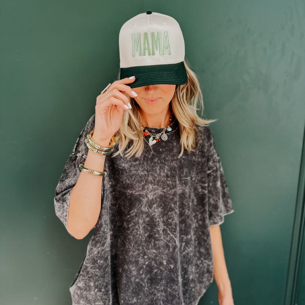 Bold Mama Trucker Hat - Green - Natural Green
