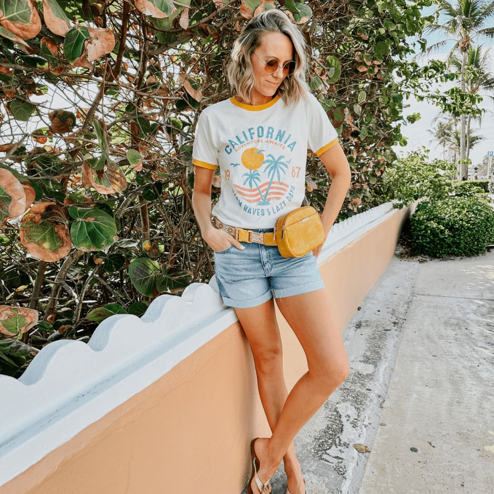California 1987 Ringer Tee - Mommy Apparel