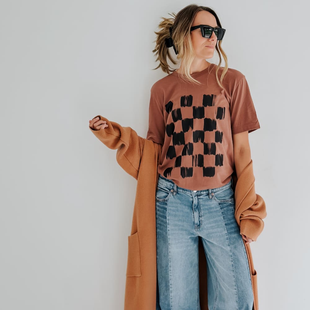 Chic Checkerboard Tee - Mommy Apparel