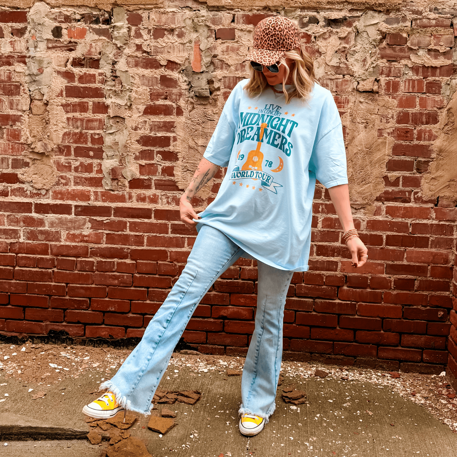 model wearing Midnight Dreamers Tee