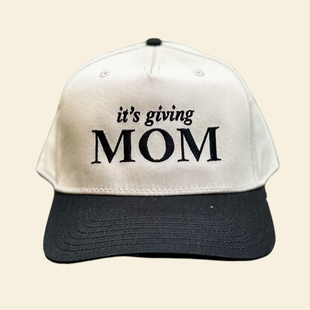 It’s Giving Mom Hat - Natural Black
