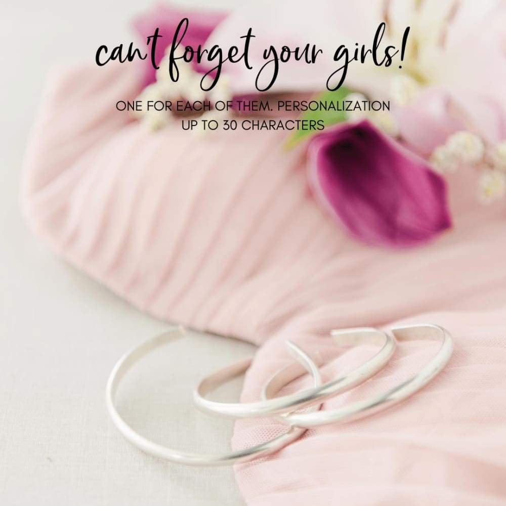 Personalized Silver Bridal Set