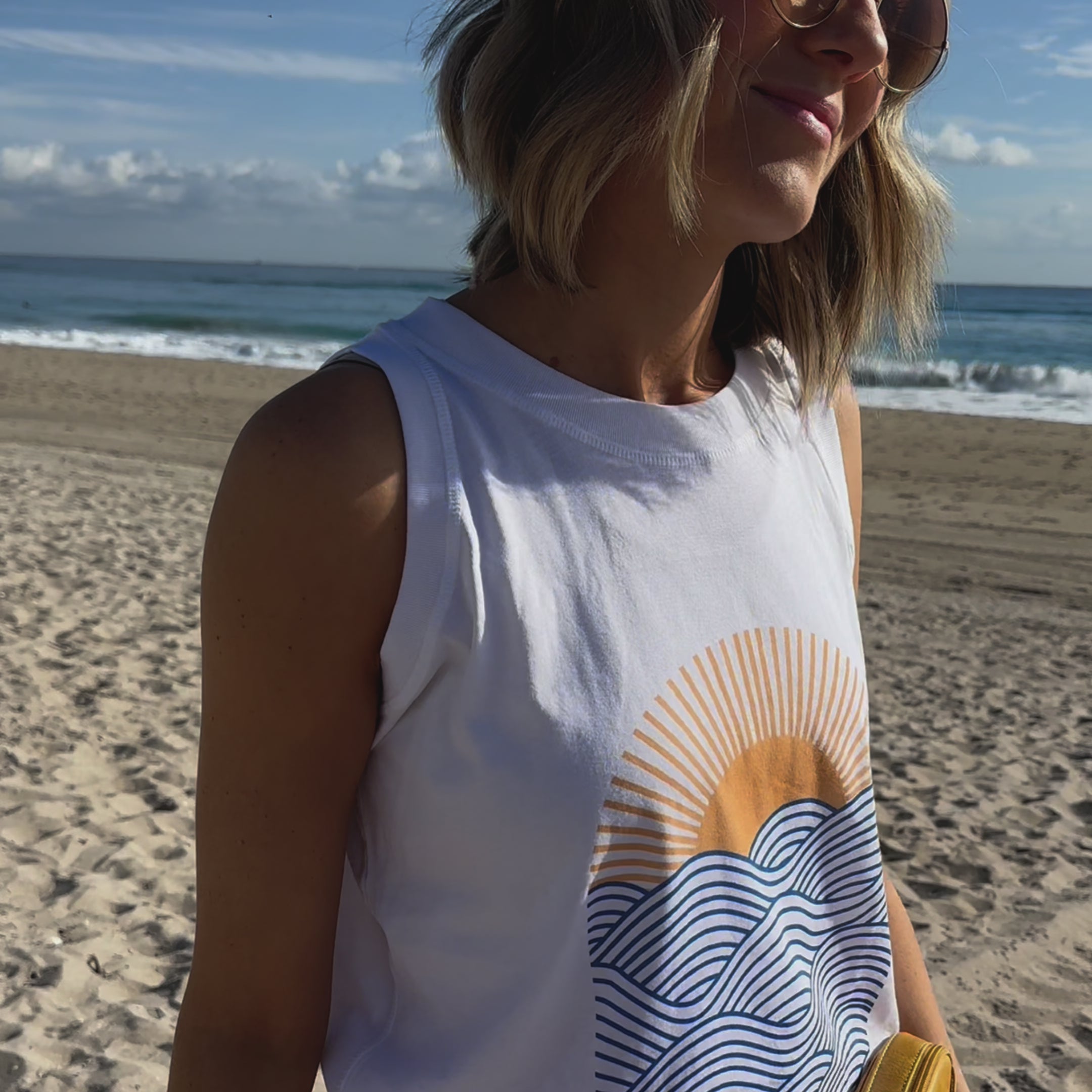 Retro Sunny Waves Tank