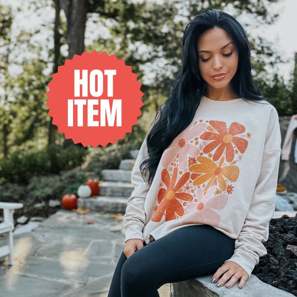 Retro Flowers Sweatshirt