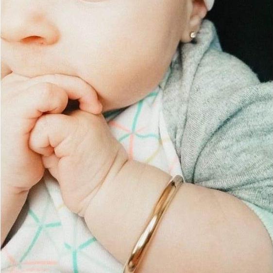 Lasting Engraved Gold Baby Bracelet