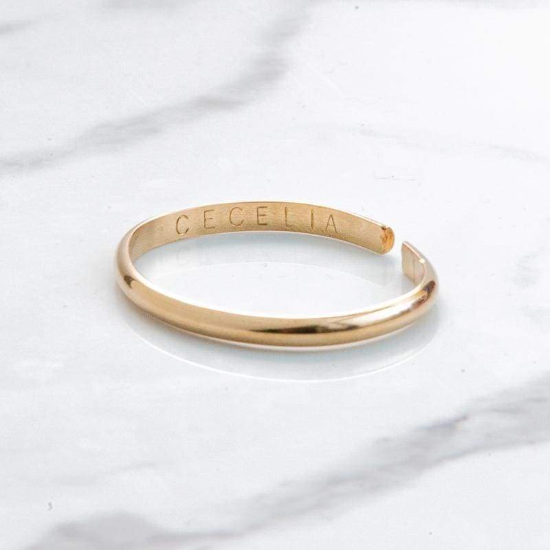 Lasting Engraved Gold Baby Bracelet