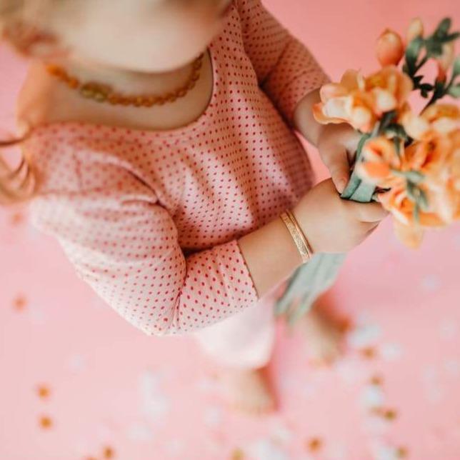 Personalized Merry Gold Baby Bracelet