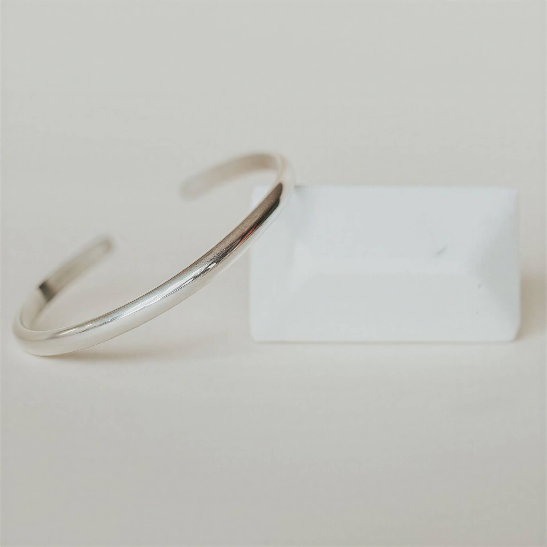 Personalized Silver Baby Bangle