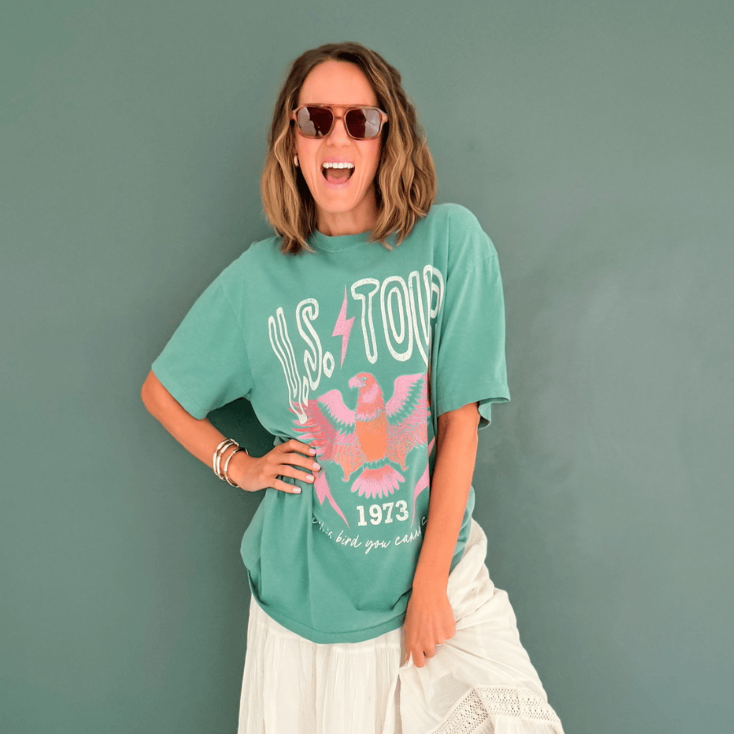 model wearing Fly Bold '73 Tee