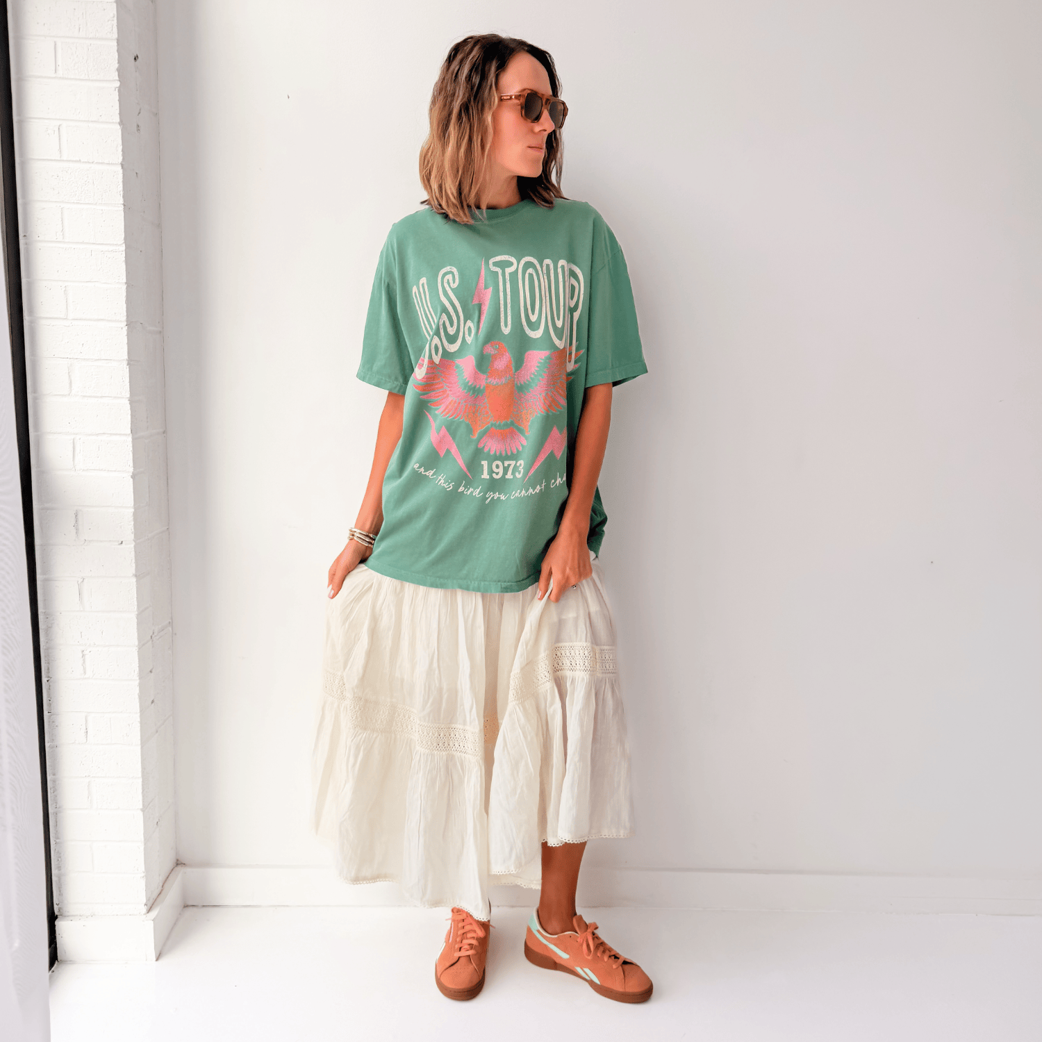 model wearing Fly Bold '73 Tee