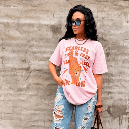 model wearing Wild Rebel Tee