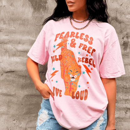 model wearing Wild Rebel Tee