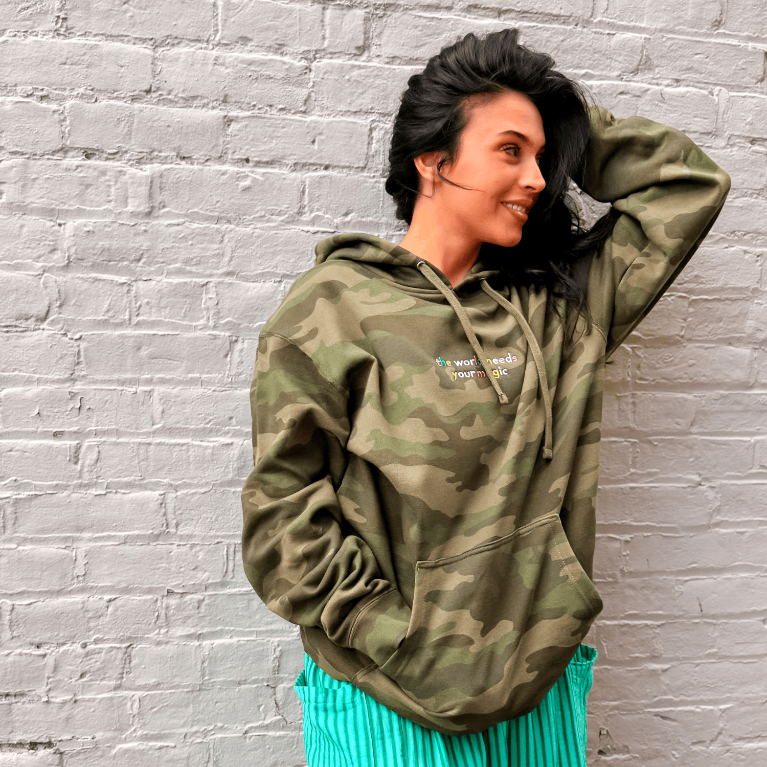 World Needs Your Magic Embroidered Hoodie