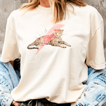 model wearing Wild Lightning Tee