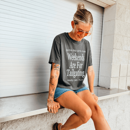 Weekends Are For Tailgating Cropped Tee