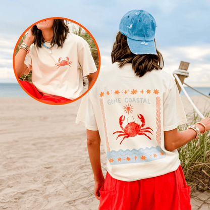 model wearing Gone Coastal Tee