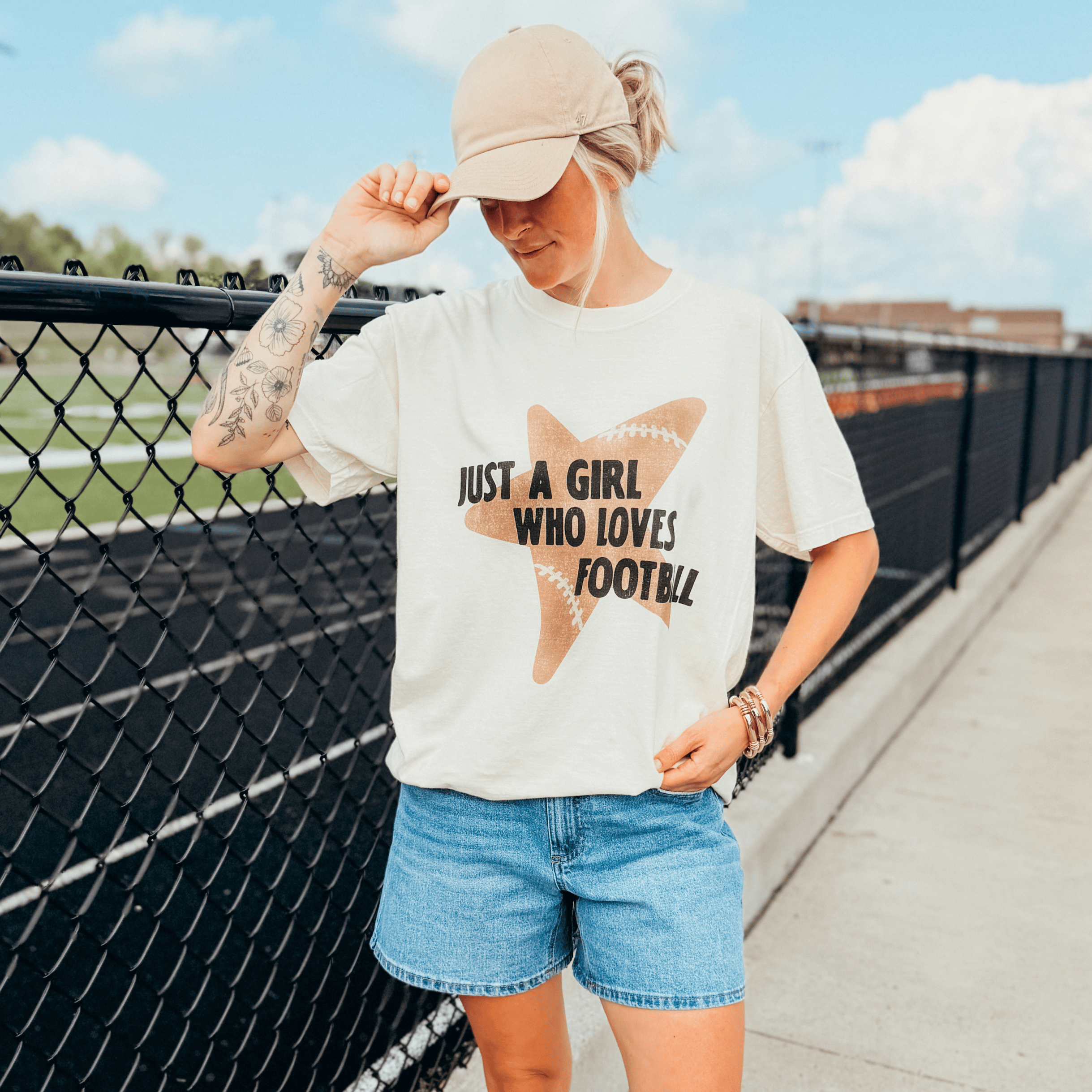 Girl Who Loves Football Tee