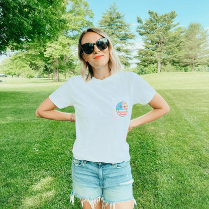 American Smiley Pocket Tee