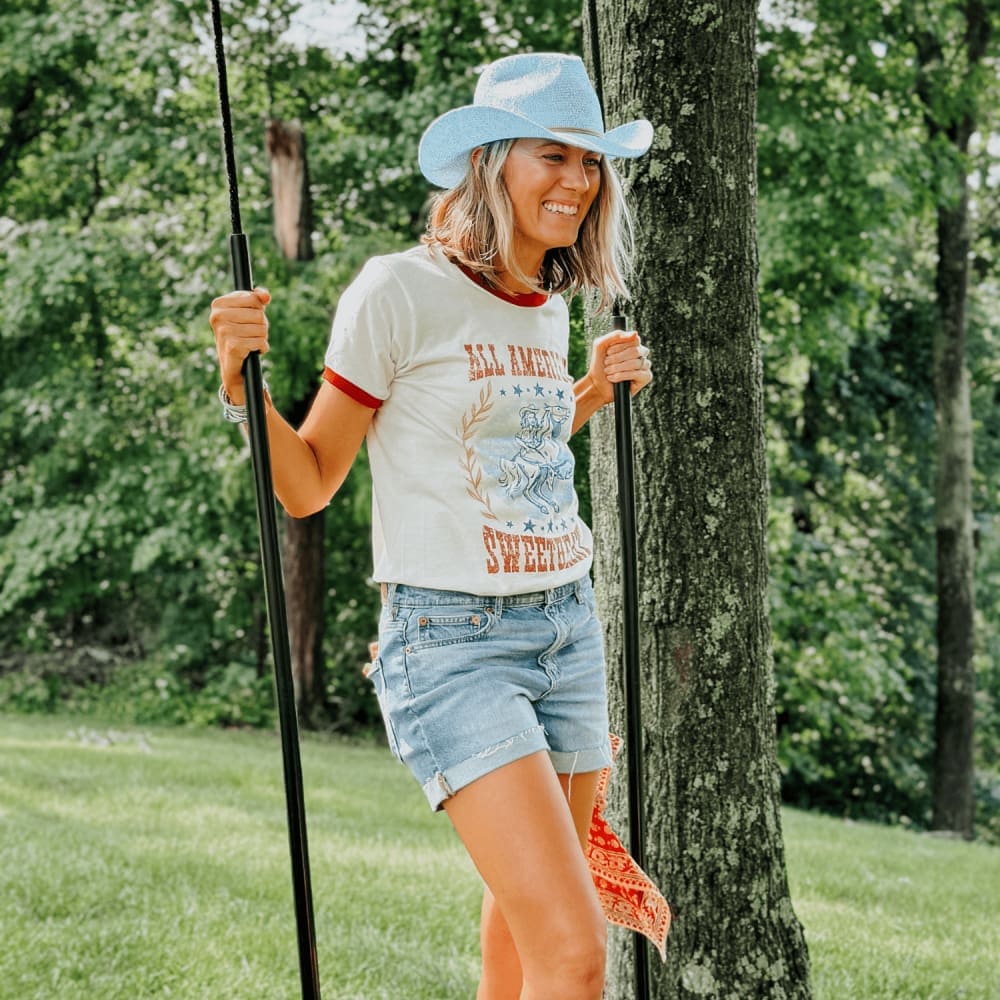 American Sweetheart Ringer Tee - Mommy Apparel