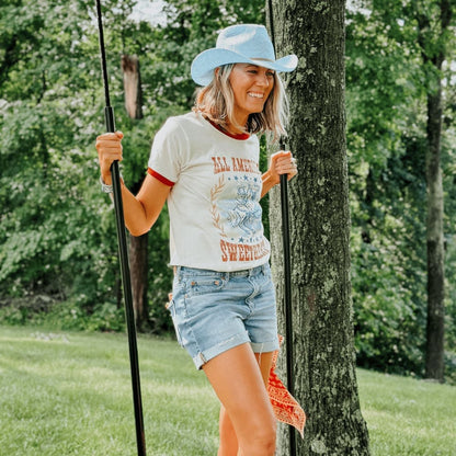 American Sweetheart Ringer Tee - Mommy Apparel