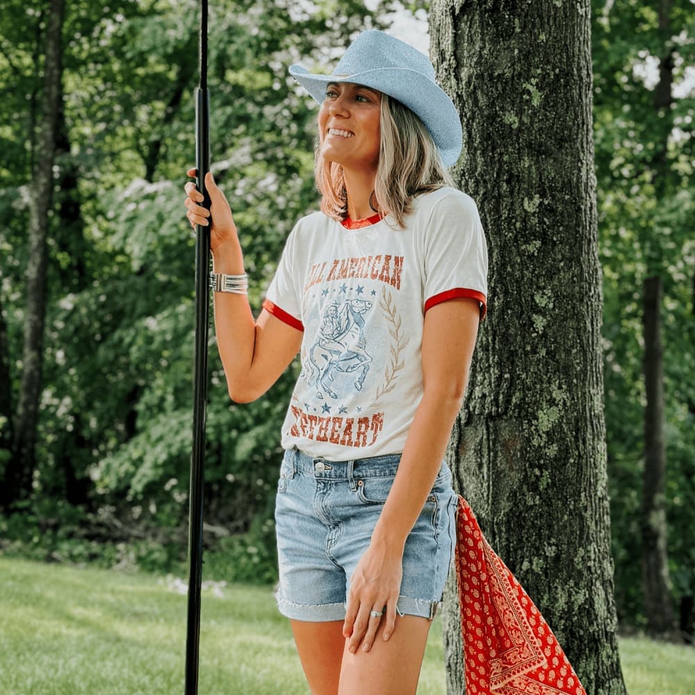 American Sweetheart Ringer Tee - Mommy Apparel