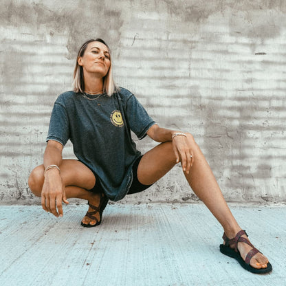 Be the Reason Smiley Tee - Acid Wash - Mommy Apparel