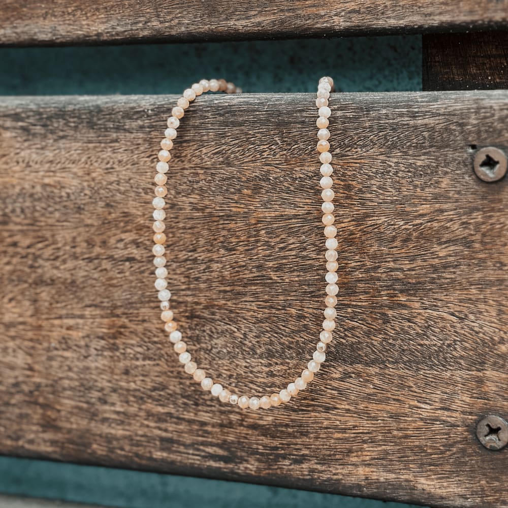 Beaded Sun Stone Necklace - Necklaces