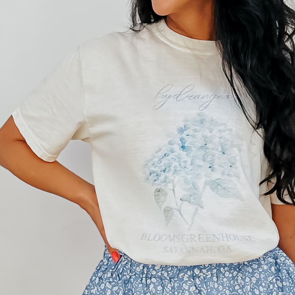 Blooms Greenhouse Hydrangea Tee - NEW