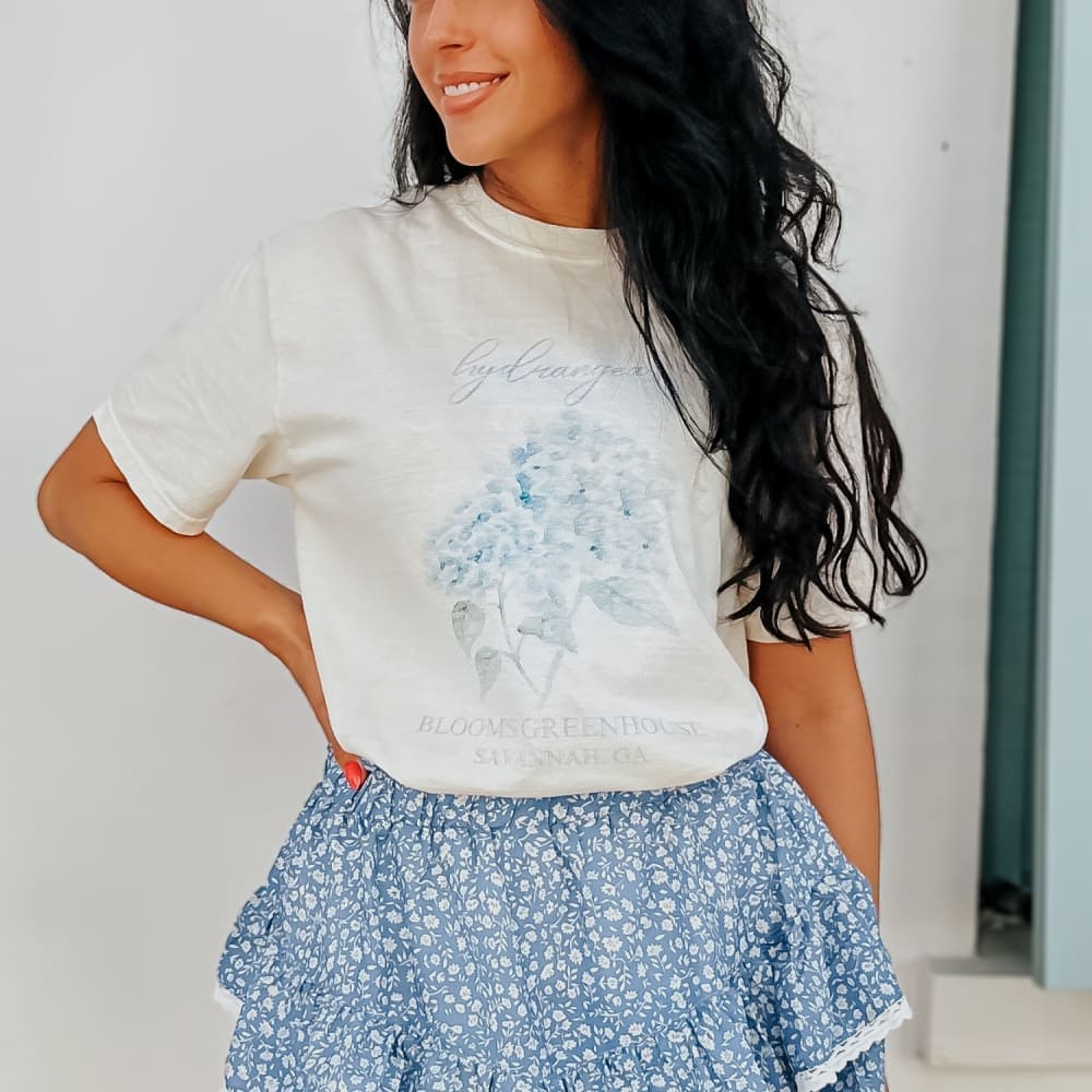 Blooms Greenhouse Hydrangea Tee - NEW