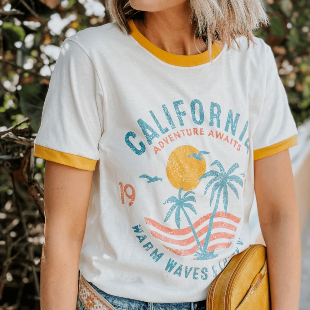 California 1987 Ringer Tee - Mommy Apparel