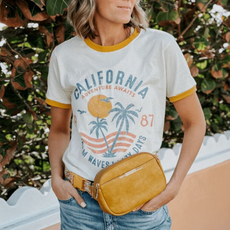California 1987 Ringer Tee - Mommy Apparel