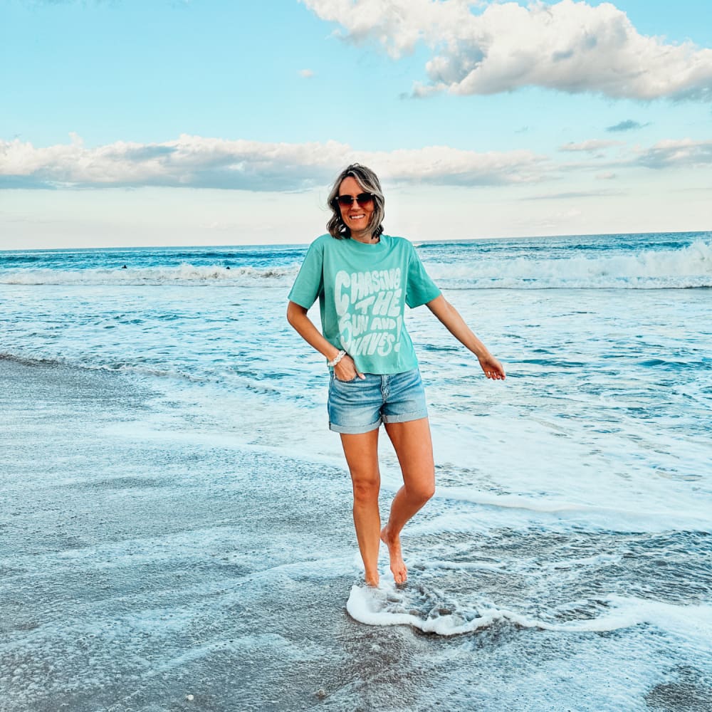 Chasing Waves Relaxed Boxy Crop - NEW