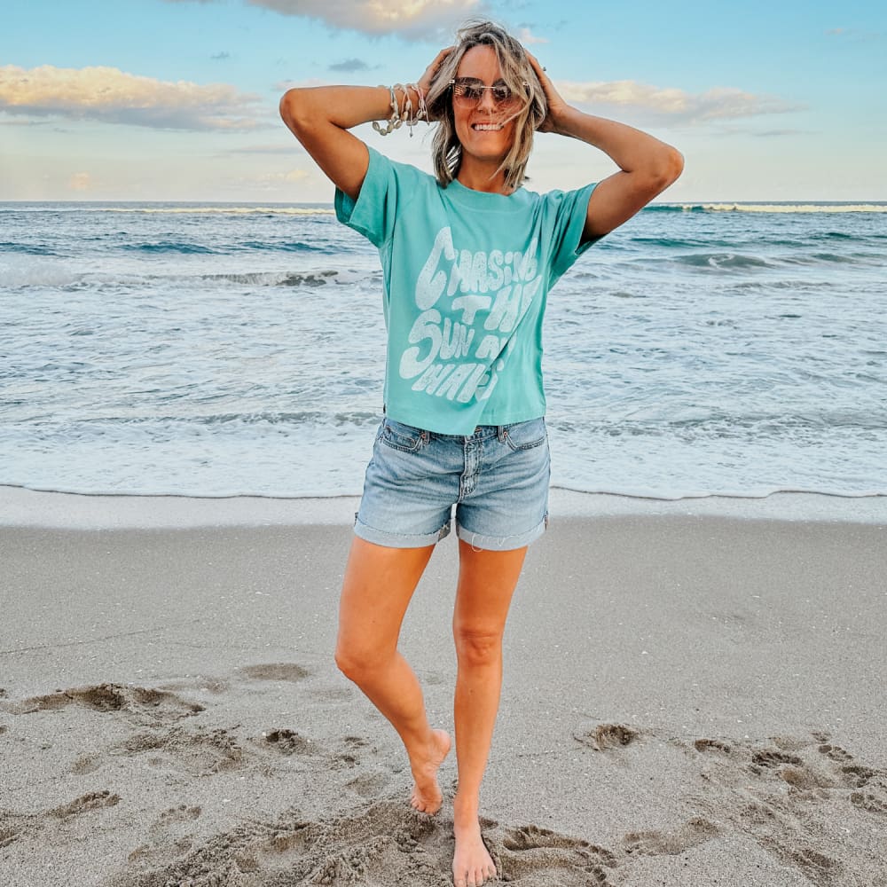 Chasing Waves Relaxed Boxy Crop - NEW