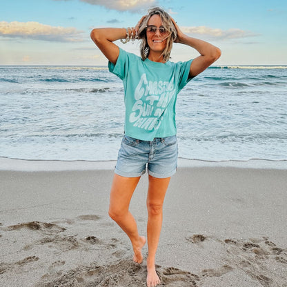 Chasing Waves Relaxed Boxy Crop - NEW