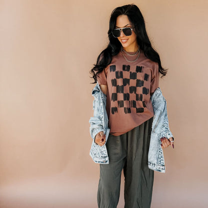 Chic Checkerboard Tee - Mommy Apparel