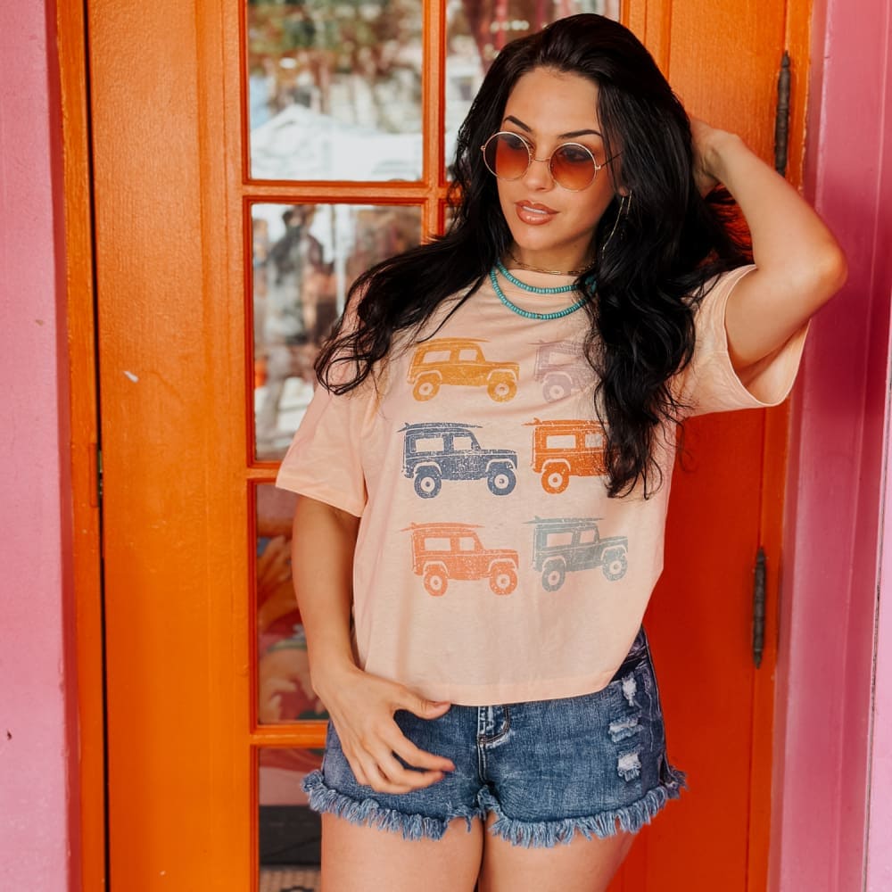 Colorful Broncos Relaxed Boxy Tee - NEW