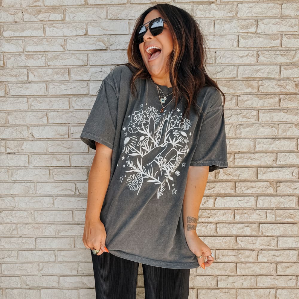 Floral Peace Sign Tee - NEW