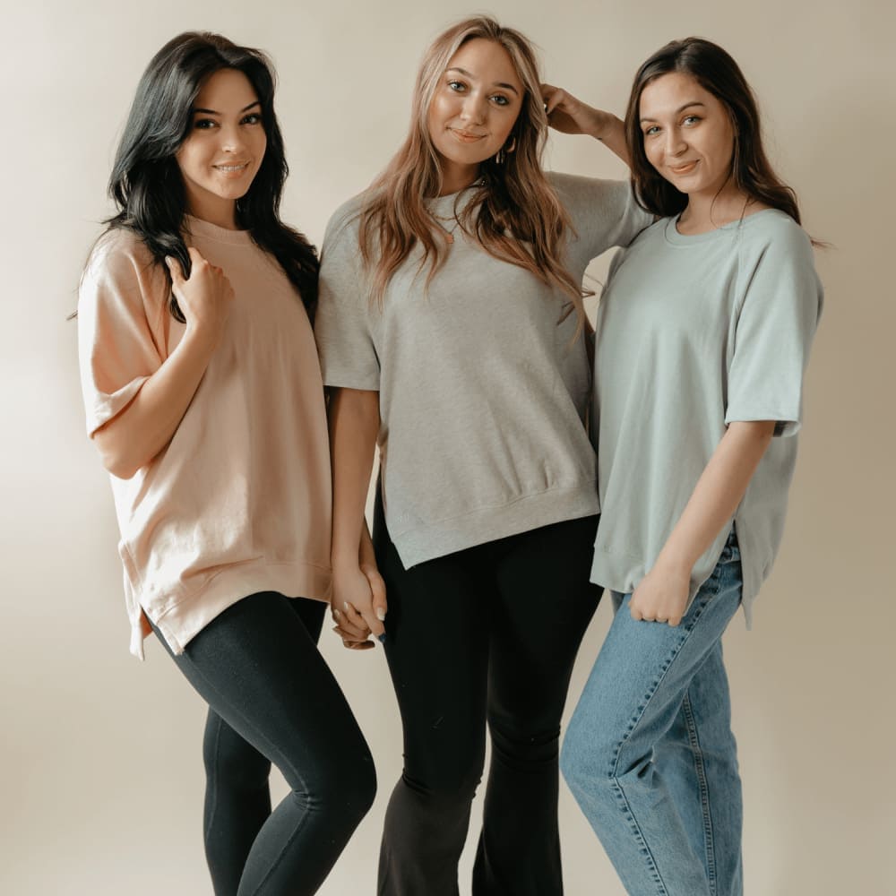 French Terry Short Sleeve Pullover