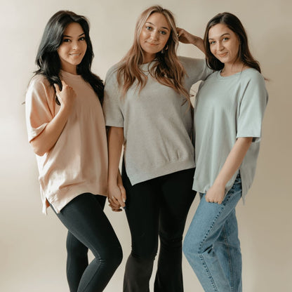 French Terry Short Sleeve Pullover