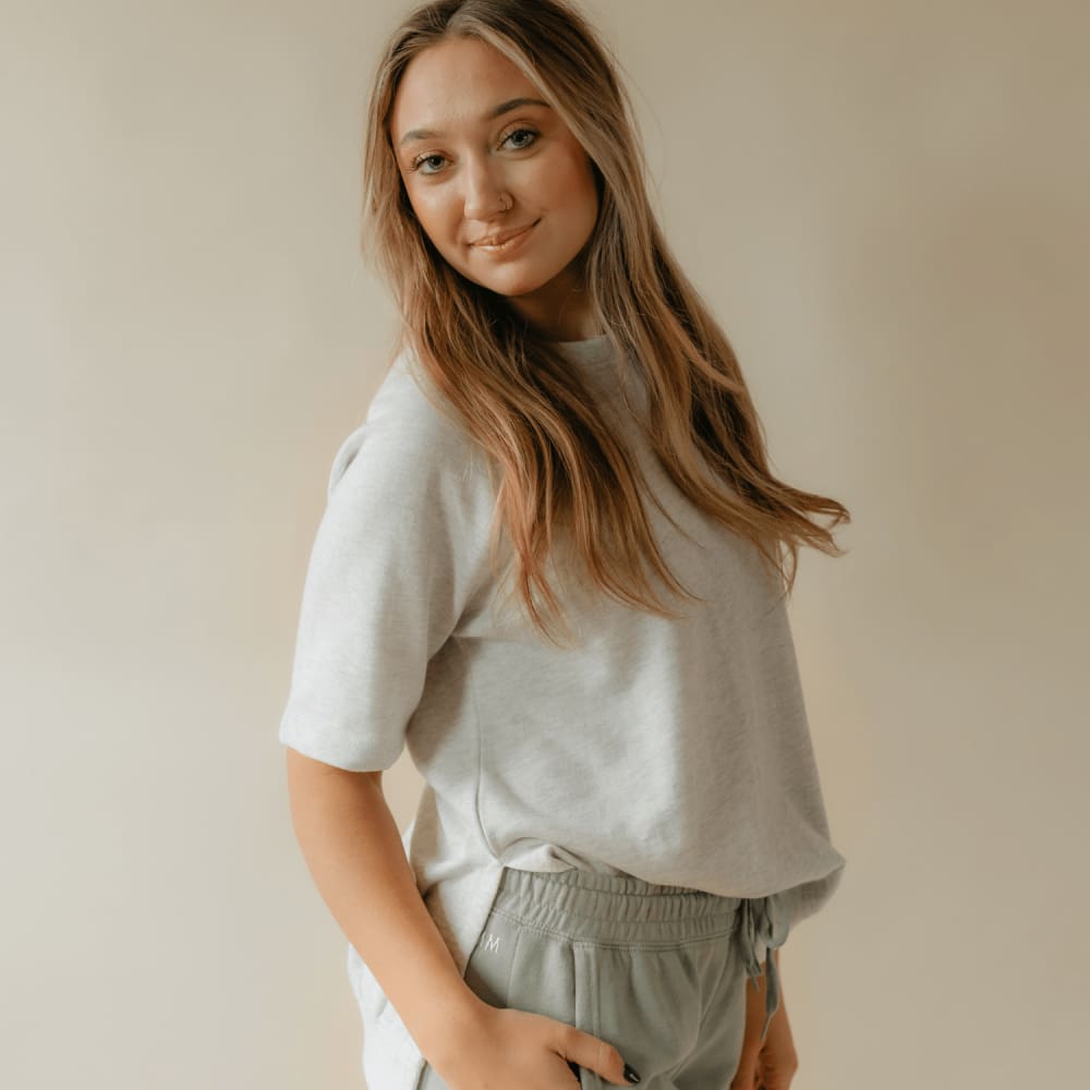 French Terry Short Sleeve Pullover