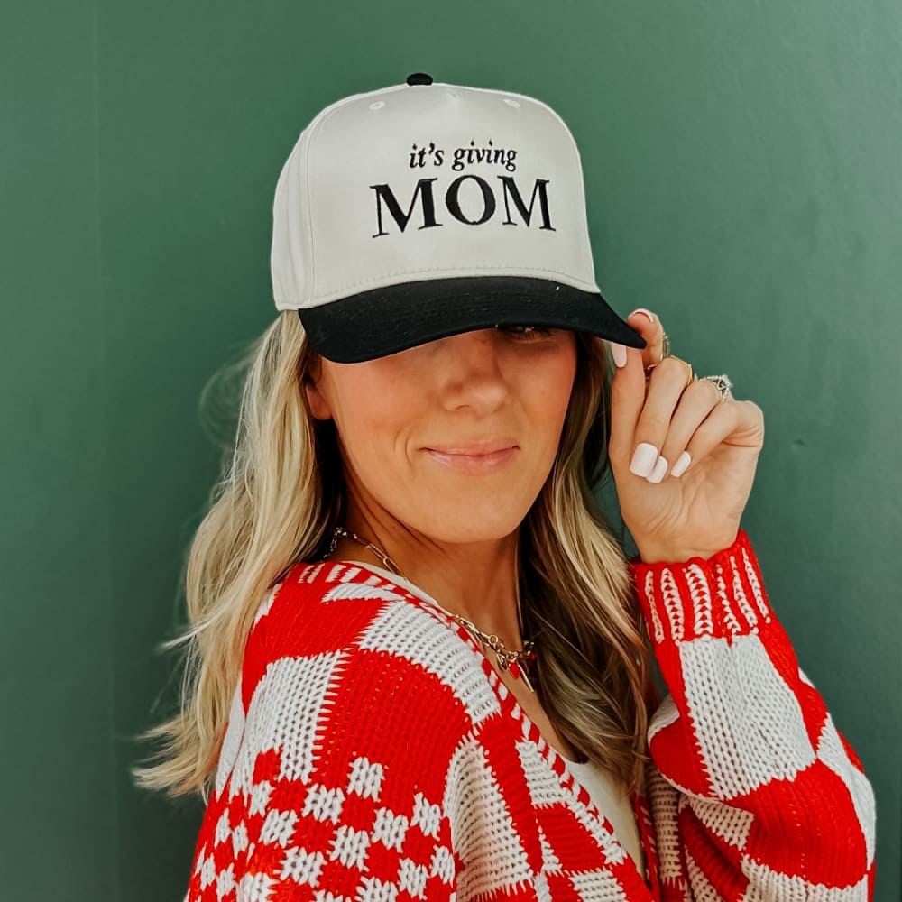 It’s Giving Mom Hat - Natural Black
