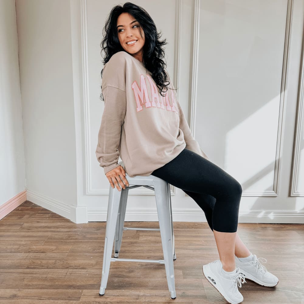 Neutral Mama Sweatshirt - Tan