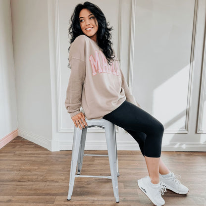 Neutral Mama Sweatshirt - Tan